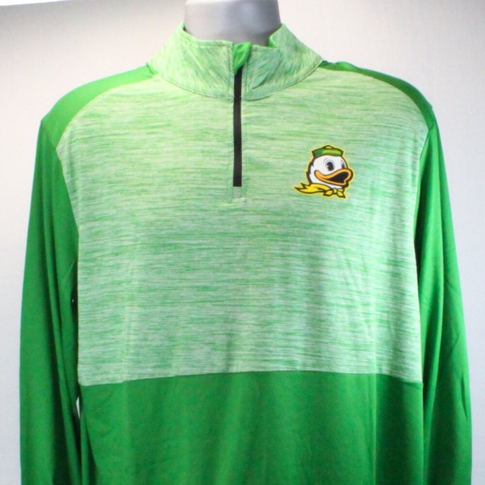 Oregon Ducks 1/4 Zip Long Sleeve Pullover Adult Size Large
